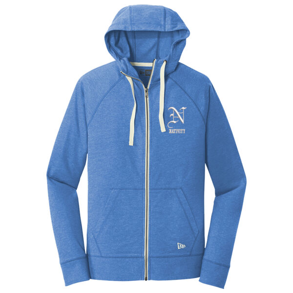 New Era - Sueded Cotton Blend Full Zip Hoodie - Embroidered Logo Thumbnail