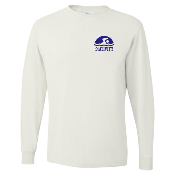 JERZEES - Dri-Power Long Sleeve 50/50 T-shirt - Printed Logo ** Add Name for $5! ** Thumbnail