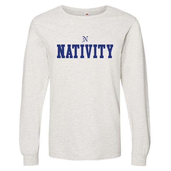 Fruit of the Loom - Unisex Iconic Long Sleeve T-shirt - Printed Logo Thumbnail