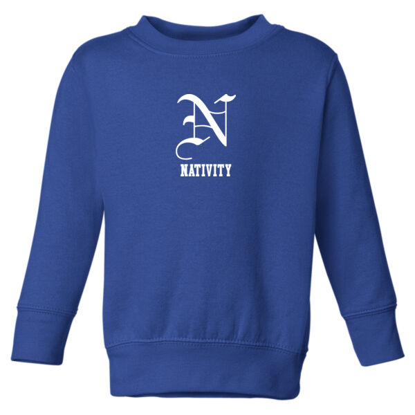 Rabbit Skins - Toddler Fleece Crewneck Sweatshirt - Printed Logo Thumbnail