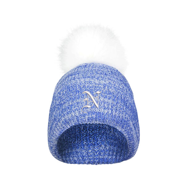 Pacific Headwear Faux Fur Pom Beanie - Embroidered Logo Thumbnail