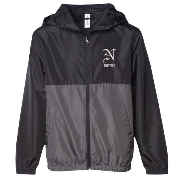 Youth Lightweight Windbreaker Full-Zip Jacket - Embroidered Logo Thumbnail