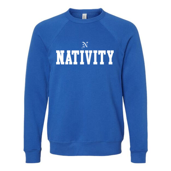 BELLA + CANVAS - Sponge Fleece Raglan Crewneck Sweatshirt - Printed Logo Thumbnail