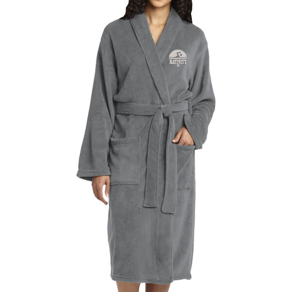 Port Authority® Plush Microfleece Shawl Collar Robe - Embroidered Logo Thumbnail